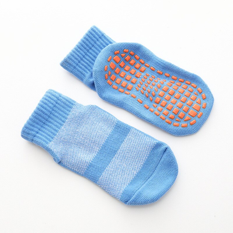 1 Pair Cotton Anit Slip Kids Sports Socks Boys Girls Short Ankle Socks 1-10 Years Old Children Warm Socks Solid Color: Blue / L