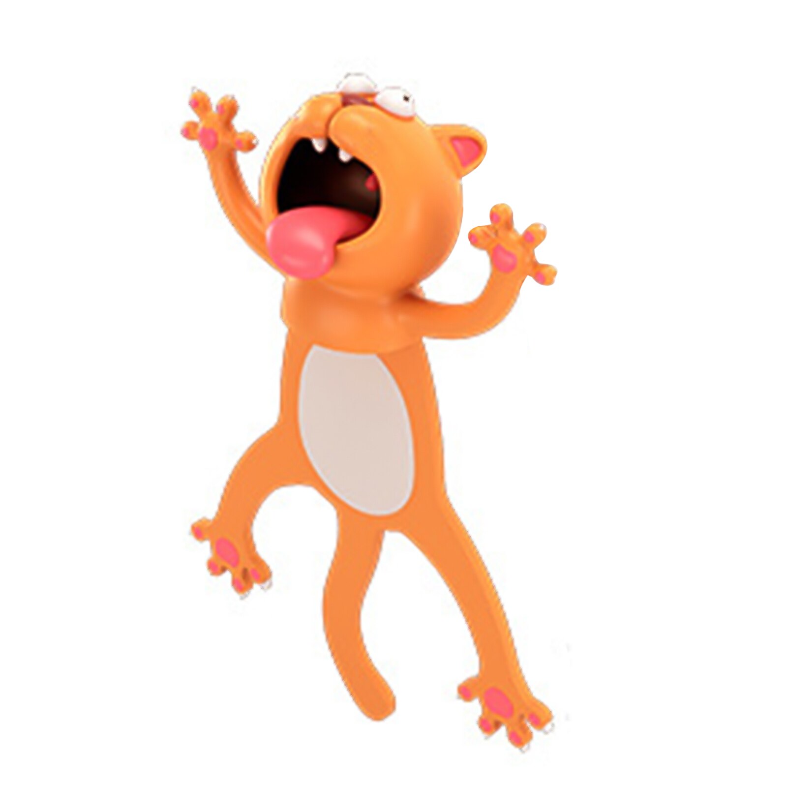 3D Stereo Cartoon Marker Animal Bookmarks Cute Cat PVC Material Funny Student School Stationery Children Bookmark: A