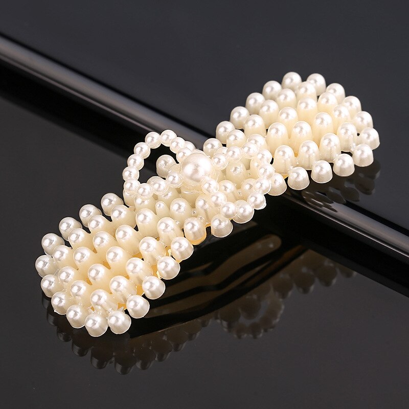 imitation pearl hairpin women's girl handmade pearl flower hairpin hair accessories