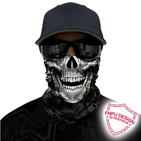 Bjmoto festival fest maske balaclava sømløs cykel biker spøgelse tørklæde halv ansigtsmaske skjold anti-uv vindtæt pandebånd: Model 3