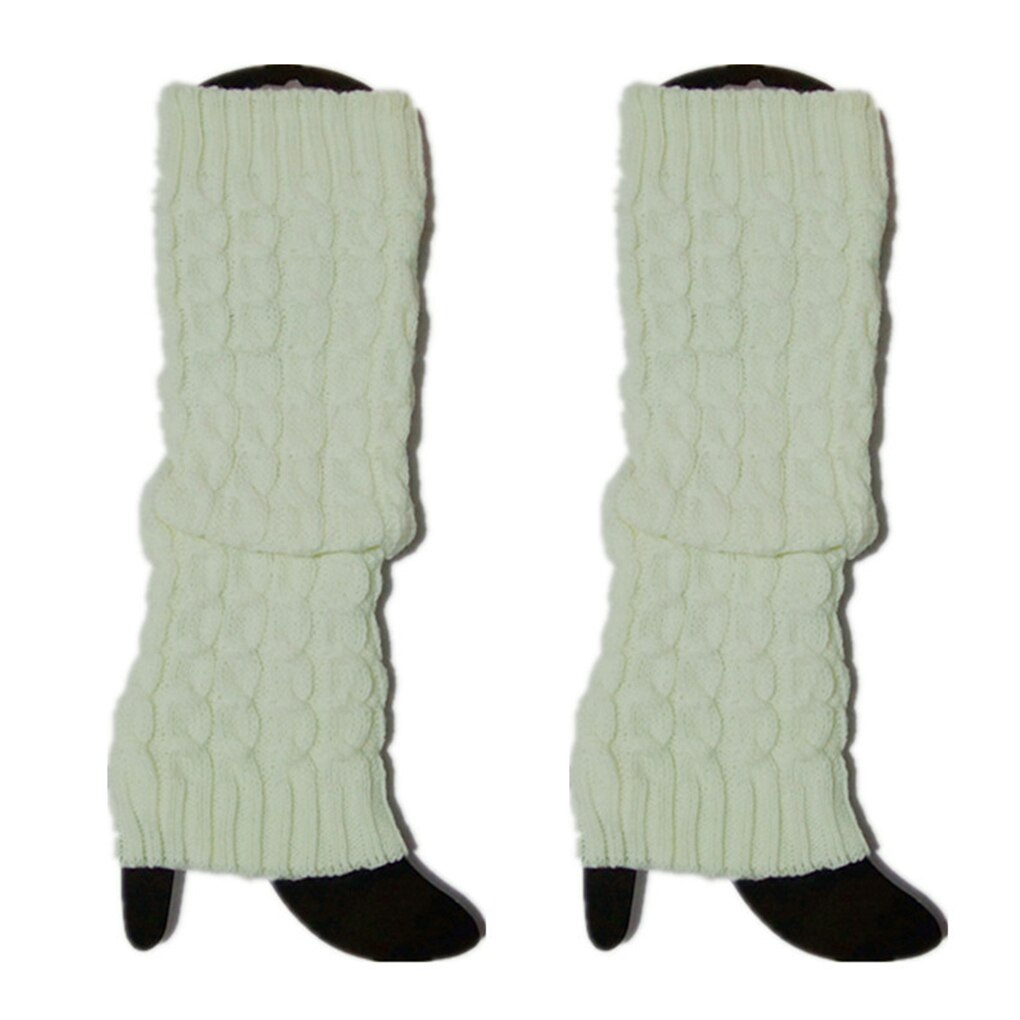 Femmes dame genou chaussettes hautes tricot Crochet hiver plus Leggings gants couverture de botte: NO.2