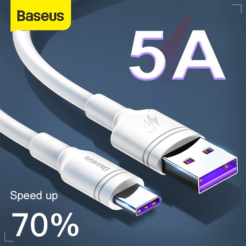 Baseus 5A Usb Type C Kabel Voor P30 Mate 20 Pro P20 Snel Opladen Voor Xiaomi Usb C Fast Charger datakabel Opladen Draad