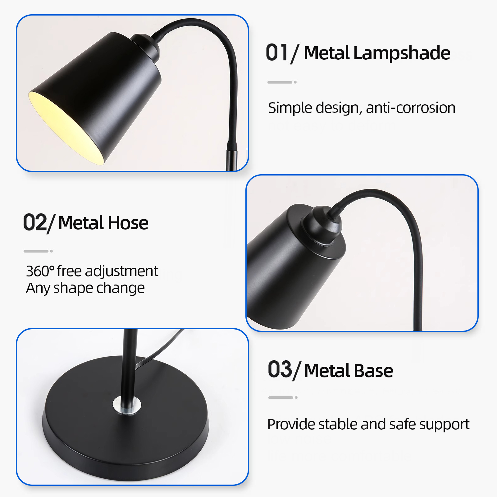 Moderne gulvlampe justerbar svanehals led sofa gulvlamper stue soveværelse arbejdsværelse indendørs dekoration stående gulvlampe