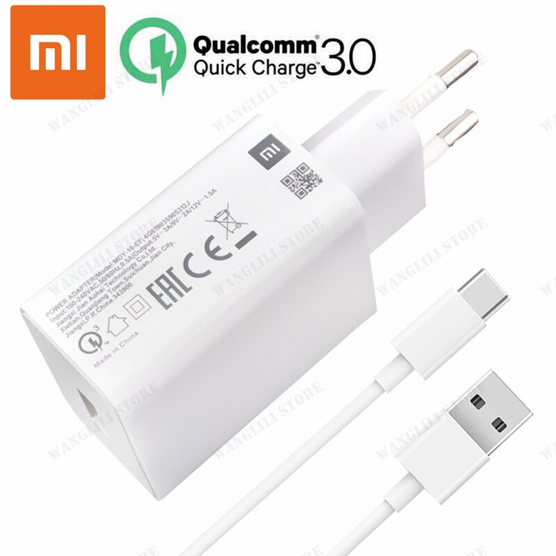 Oryginalna ładowarka xiaomi redmi Uwaga 9 S qc 3.0 szybkie szybkie ładowanie usb ue adapter dla mi 9 se cc9 mieszać 2s 3 max redmi uwaga 7 8 9 zawodowiec