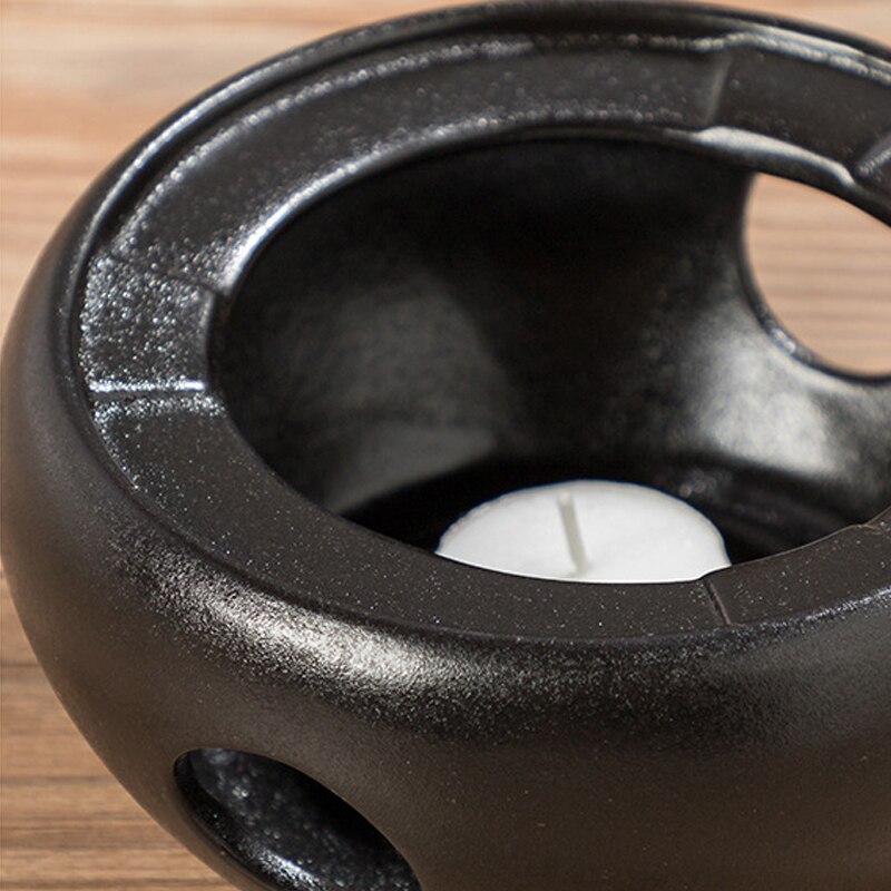 Varmebase stearinlys komfur te maker japansk stil tekande varmelegeme bærbar varmere teholder trivets kaffe isoleringsbase