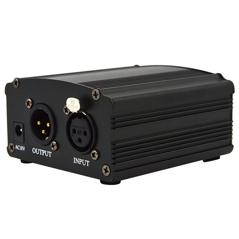 48V Dc Phantom Power Supply Genuine For Studio Recording Condenser Microphone Computer