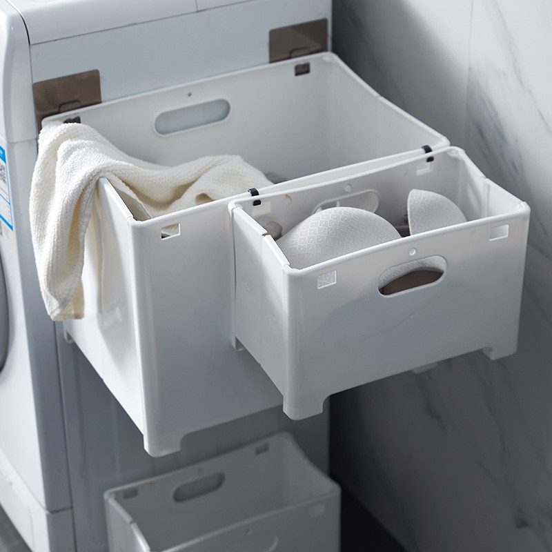 Opvouwbare wasmand zonder gaten, badkamer wandhanger, opbergmand voor vuile was, zelfklevende opbergmand voor kleding