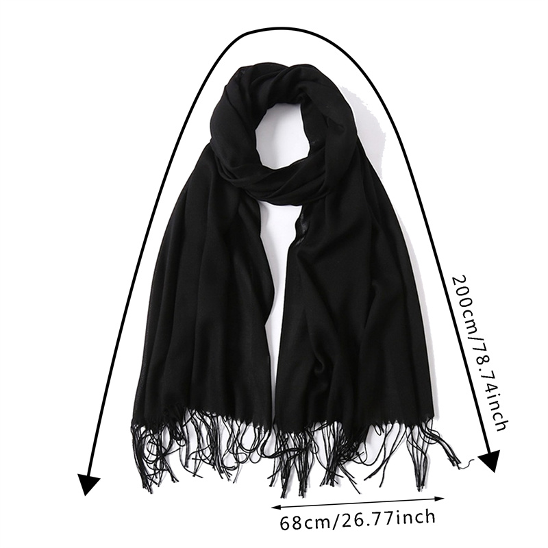Frauen Winter weich warm wie Schal Luxus Schals Damen Tücher schwarz Poncho Schals ﻿