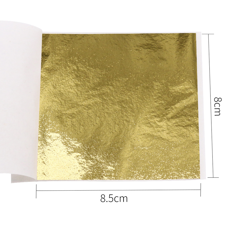 100pcs/10clolors Art Crafts Imitation Gold Sliver Copper Foil - Gilding Metal Leaf Leaves Sheets DIY Crafts Decor Paper: Dark Khaki