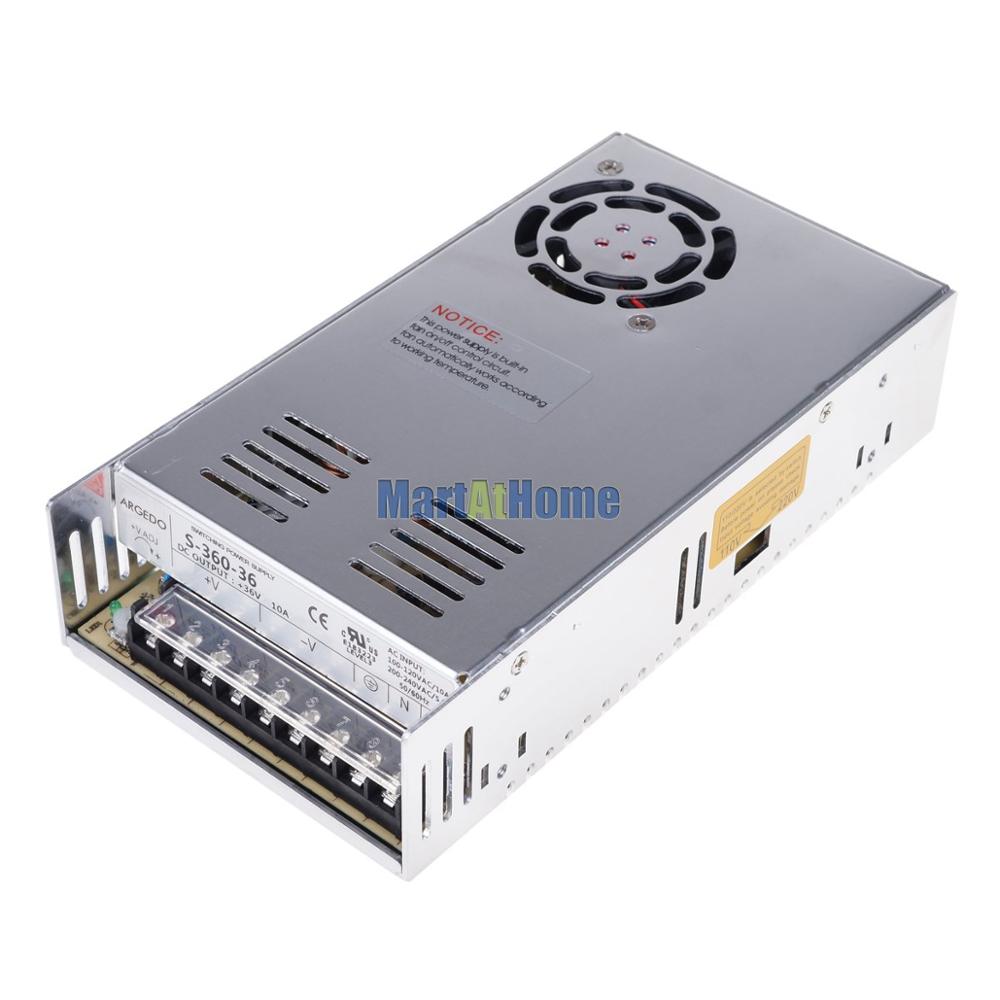 360W Switching Power Supply PSU Switchable Input AC110V/220V Output DC 12V/15V/24/36/48V/60V for CNC Machine, LED
