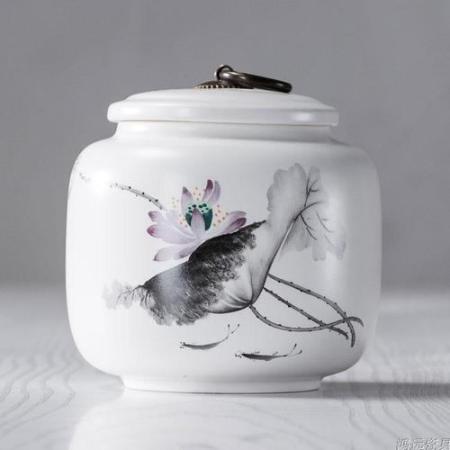 Ceramic Large Tea Caddies Handmade Chinese Moisture Proof Seal Tea Coffee Sugar Storage Jars Caja Para Te Home Storage 50: style7