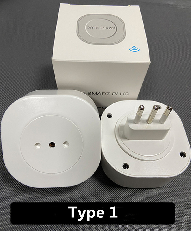 16A Chile Italy Smart Wifi Power Plug Smart Wifi Wireless Socket Outlet Work with Alexa Google Home Assistant Tuya SmartLife APP: 3PCS / Type 1