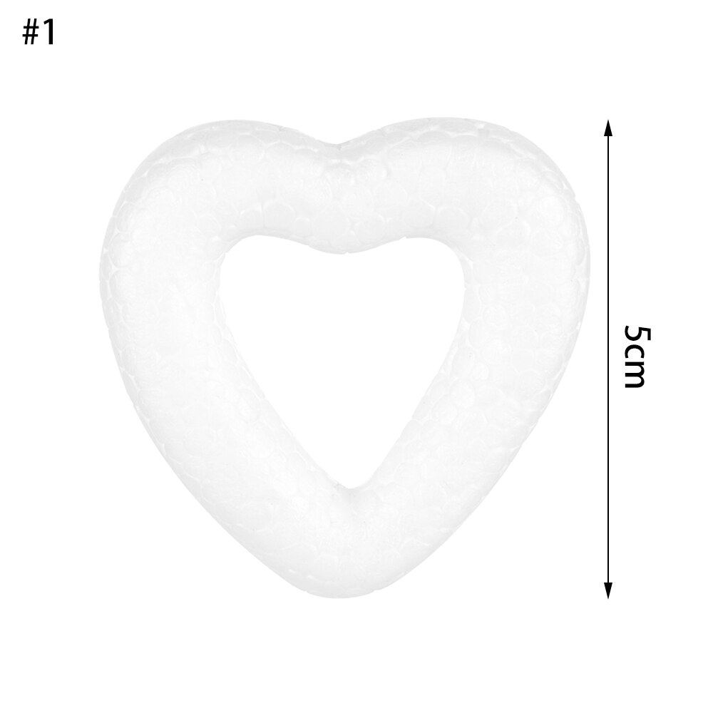 Bröllop alla hjärtans dag skum boll vit ihålig hjärta prydnad hantverk hjärtformade för diy festival fest dekoration leveranser: 5cm