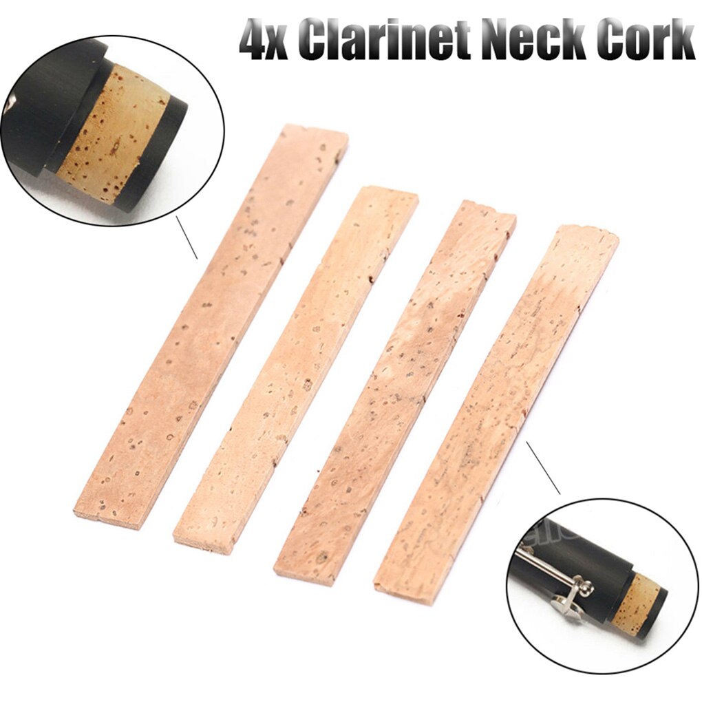 4 Pcs/set Clarinet Cork Soft Wood Sheet Clarinet Mouthpiece Wooden Sheet Kit Musical Instrument Accessories