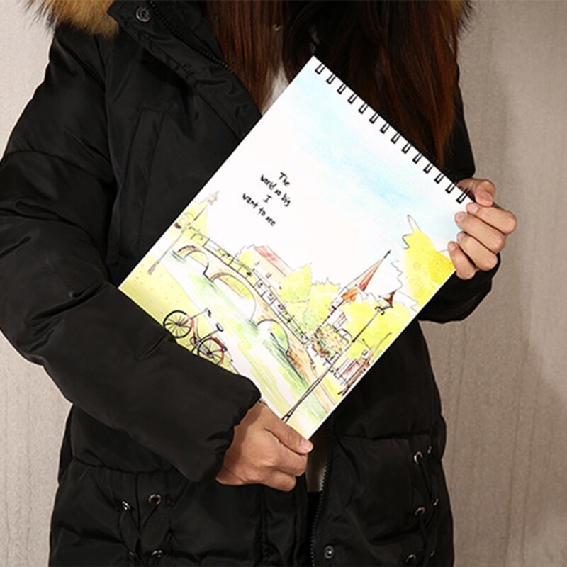 Bloc-notes A4 pour croquis, 40 feuilles de papier, aquarelle, carnet de croquis, peinture artistique, dessin, Journal intime, carnet de notes, fournitures scolaires pour artistes
