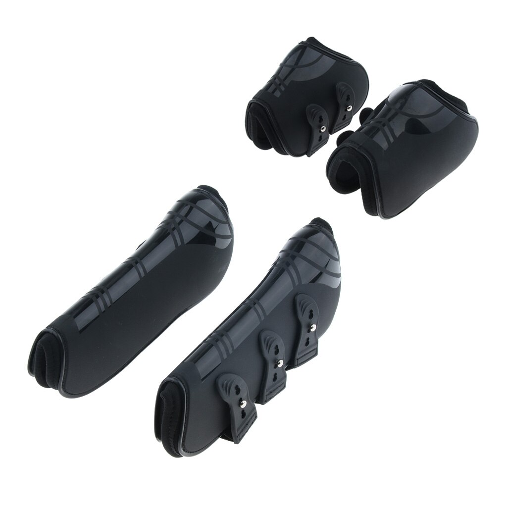 1 Paar Paard Pees Laarzen, Pu Shell, Paard Springen Bescherming Cover Voor Paard Springen Training Apparatuur