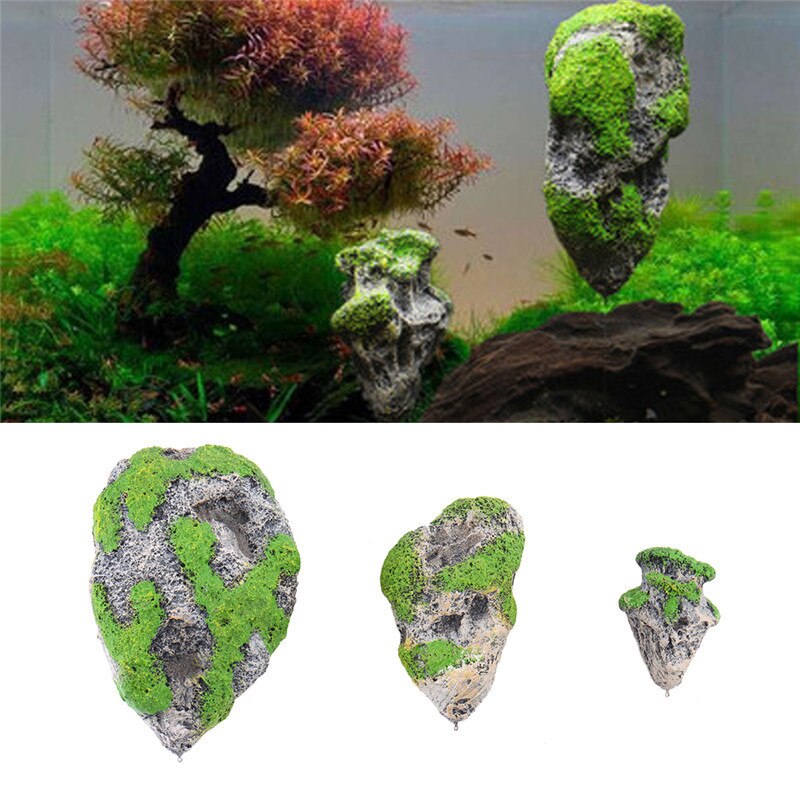 1PC Floating Rock Suspended Artificial Stone Aquarium Decor Fish Tank Decoration Floating Pumice Flying Rock Ornament S/M/L