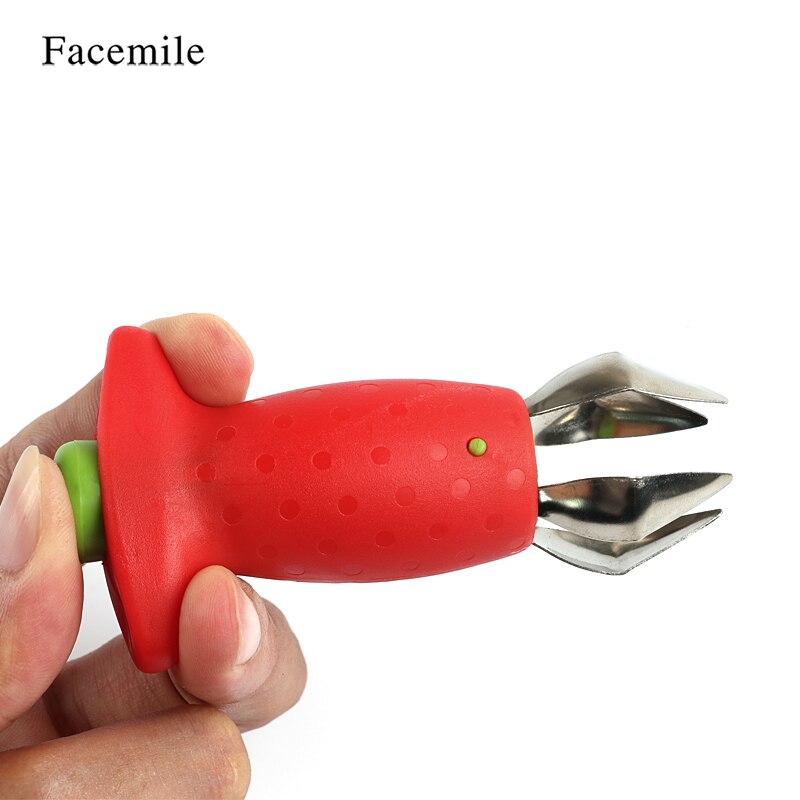 Facemile 1 stks Aardbei Huller Aardbei Top Blad Remover Gadget Tomaat Stengels Fruit Mes Stem Remover Draagbare Keuken Tool