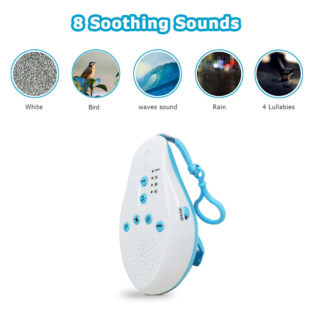 Baby Schlaf Schnuller Klang Maschine Weiß Lärm Rekord Stimme Sensor mit 8 Beruhigende Klang Stimme aufnahme funktion Baby Pflege