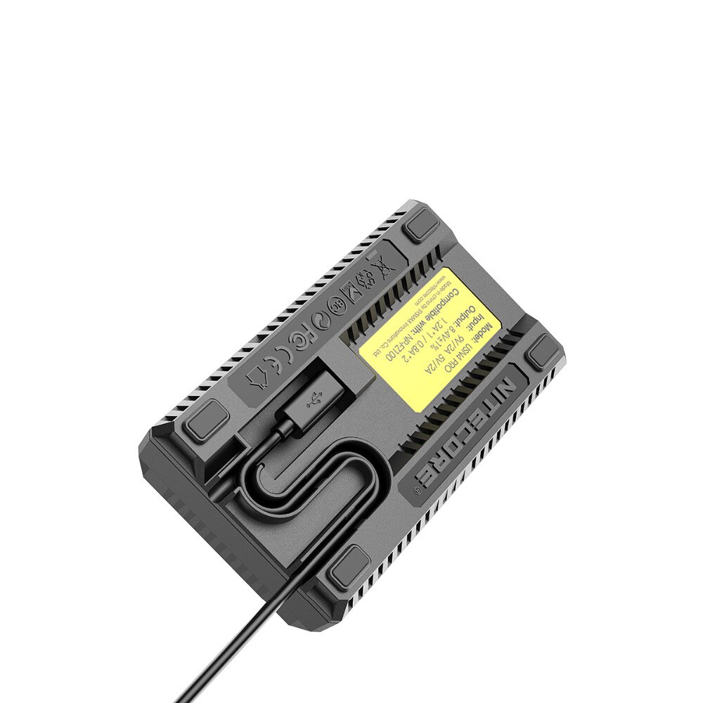 Nitecore USN4 Pro double Slot USB QC chargeur pour Sony a7 III, a7R III, a9 (ILCE-9) compatible avec les batteries de caméra NP-FZ100