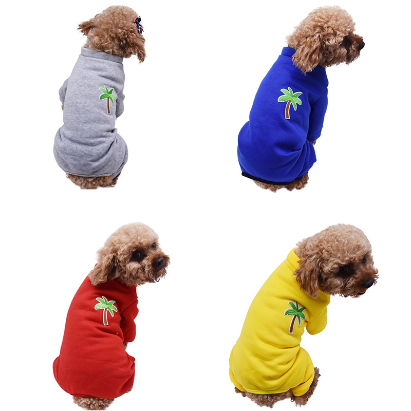 Mascotas Otoño e Invierno grueso ropa de cuatro patas suéter Coco árbol imprimir lindas ropas de invierno para mascotas suéter de perro