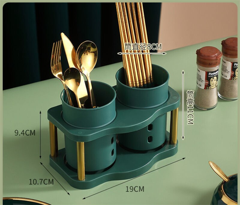 Kitchen Spoon Holder Chopstick Drainer Rack Cutlery Fork Storage Holder Tableware Knife Dryer Drainboard Utensils Organizer K167: B