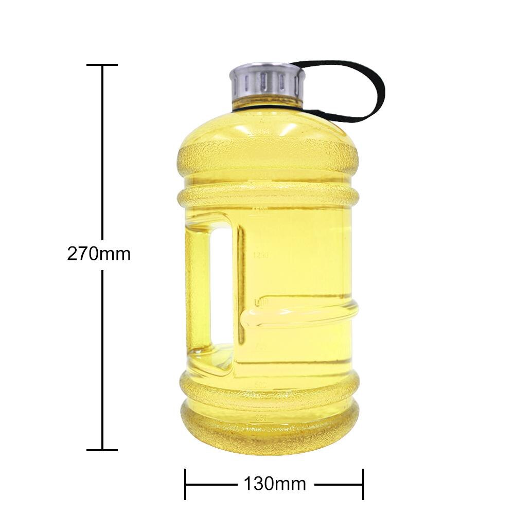 Slitstarka sportflaskor delikat 2.2l vattenflaskor petg bpa gratis handtag vattenkokare dricka flaska för gym fitness