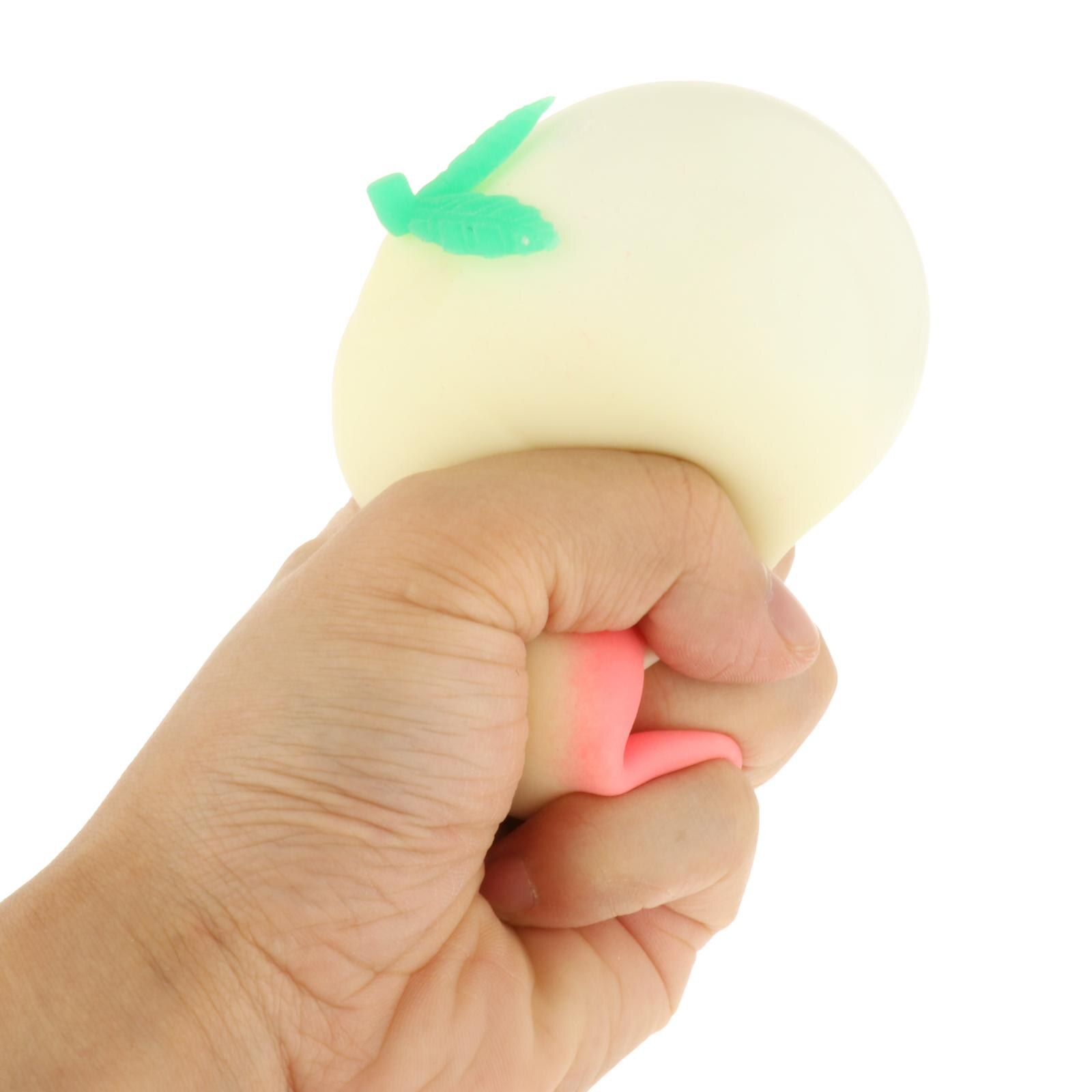 Soft Squishy Peach Fidget Stress Toy Cute Fruit Collection Decorative Props