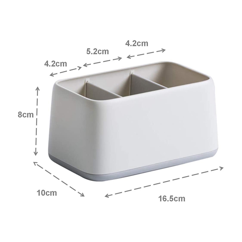 Remote Control Holder, Pen Holder, Desktop Organizer Storage Box, Remote Control Organizer Stationery, 3 Compartments