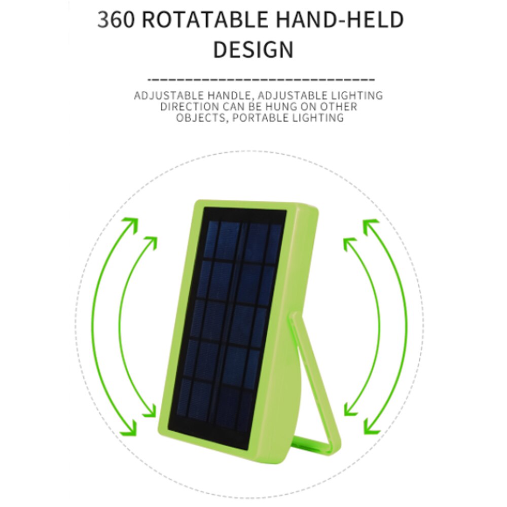 Utomhus camping strömavbrott med led solenergi nödbelysning, laddning integrerad led belysning