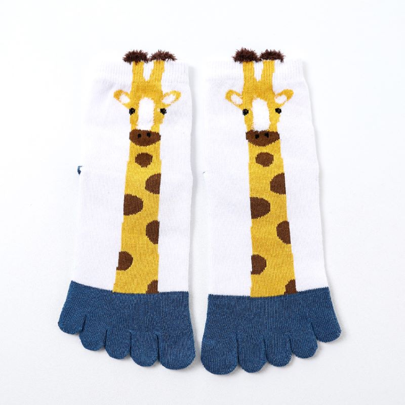 Children Kids Girls Toe Socks Cute Cartoon Cotton Baby Girl Socks Boy Toddler Spring Five Finger Socks 3-10Y: white / S(3-6T)