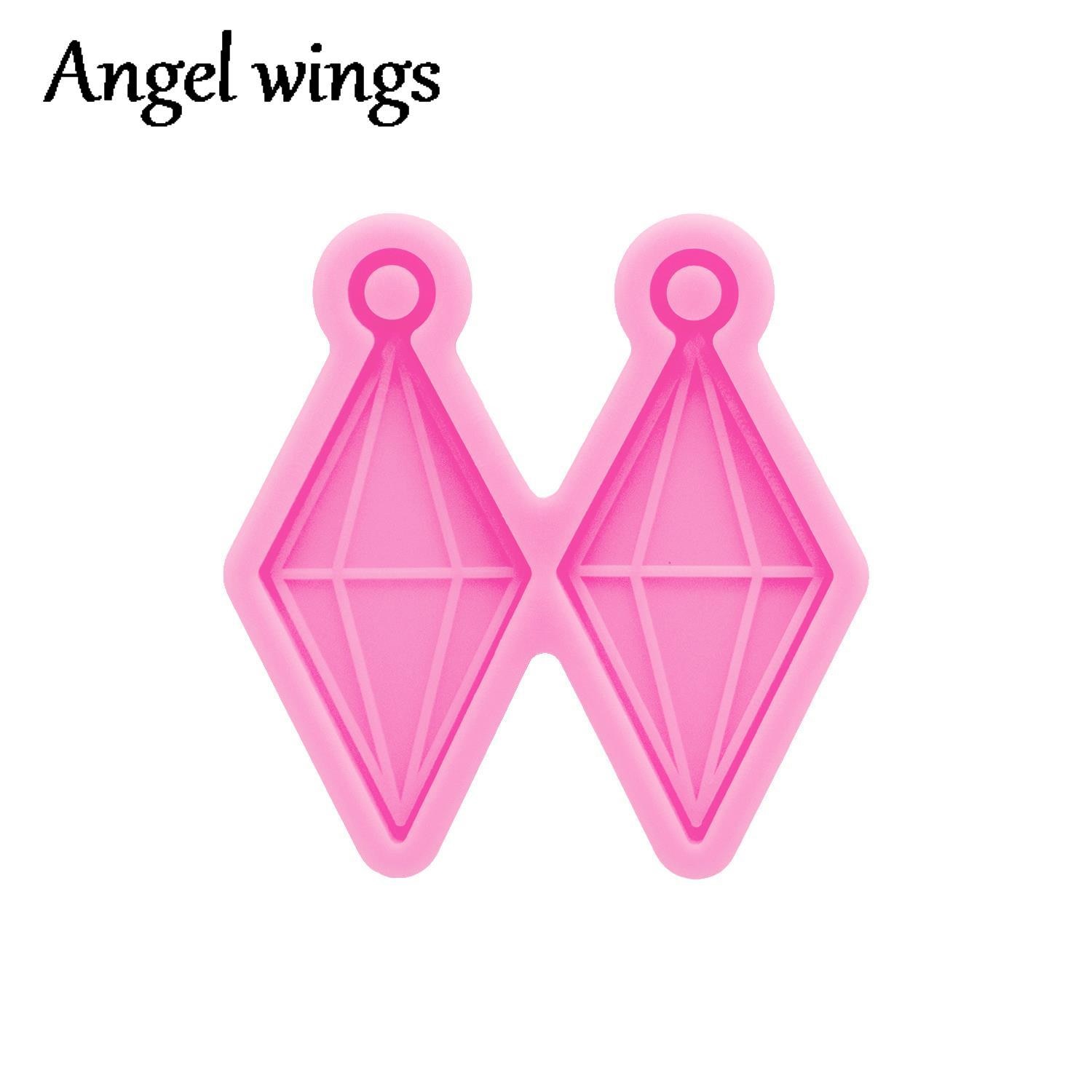 DY1075 Glossy Hoefijzer/Hart/Kunai Mes Oorbellen Siliconen Mallen, maken Ambachten Met Epoxy Diy Handgemaakte Charms Resin Art Mold