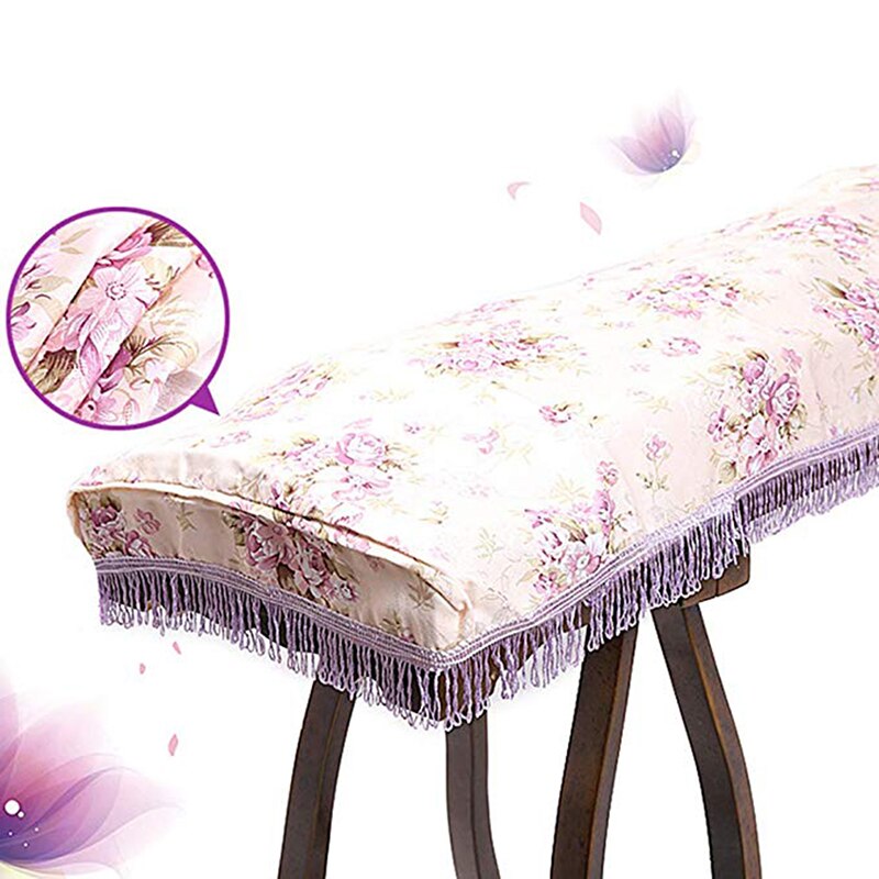 Ruban adhésif classique cithare chinoise Instrument de musique housse de protection anti-poussière décor gland cithare couverture violet