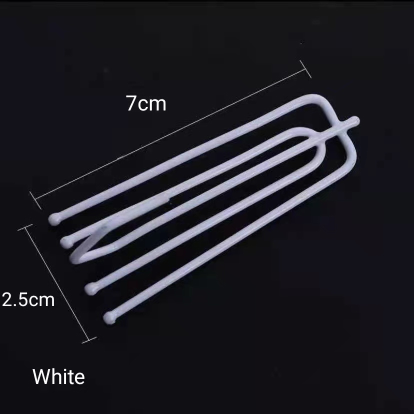 Bande de rideau à crochet en métal avec quatre fourches, 30 pièces, accessoires de bricolage pour rideaux à la maison: White / 15Pcs Price