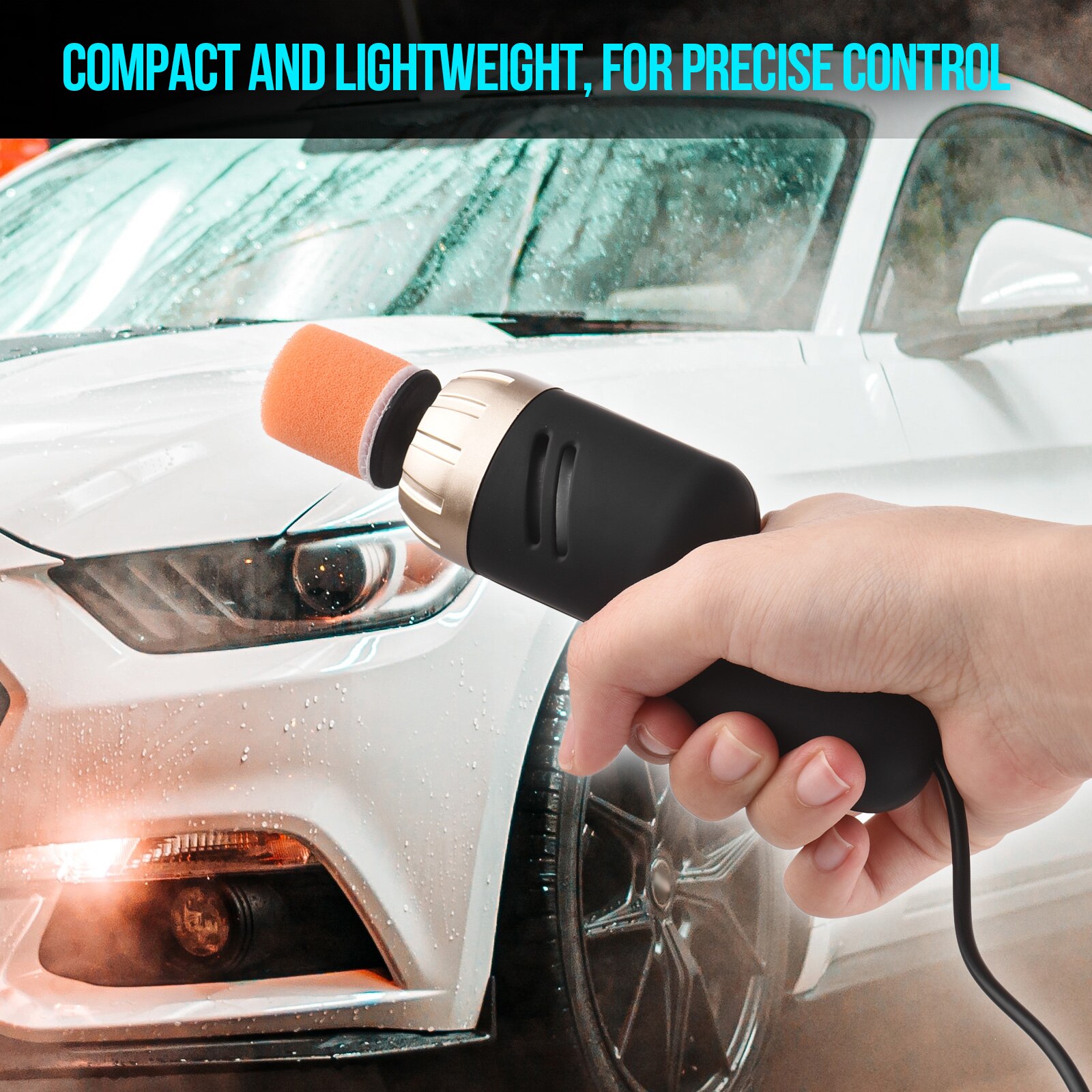 Mini polisseuse compacte pour voiture 12V, Kit de polisseuse de poche pour voiture, anti-rayures, pour le ponçage