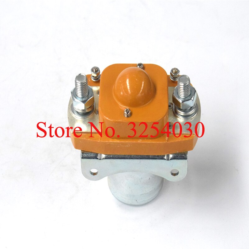 Ingewikkelde Chinese Oranje 72 V 400A Dc-relais ZJ400D voor Elektrische Touringcar of Sightseeing Auto Elektrische Pallet Vrachtwagens