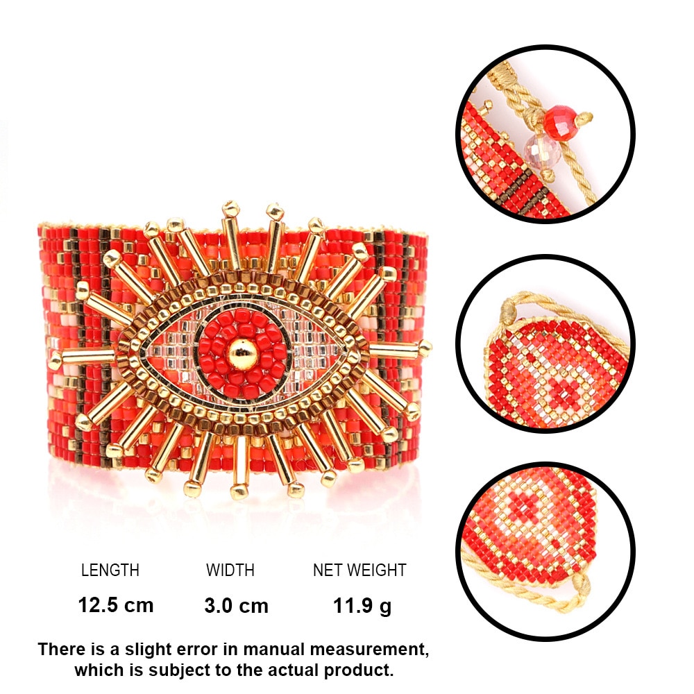 ZHONGVI Evil Eye Bracelet For Women Trendy Jewelry MIYUKI Lucky Pulseras Mujer Moda Unique Bracelets Handmade Loom Woven