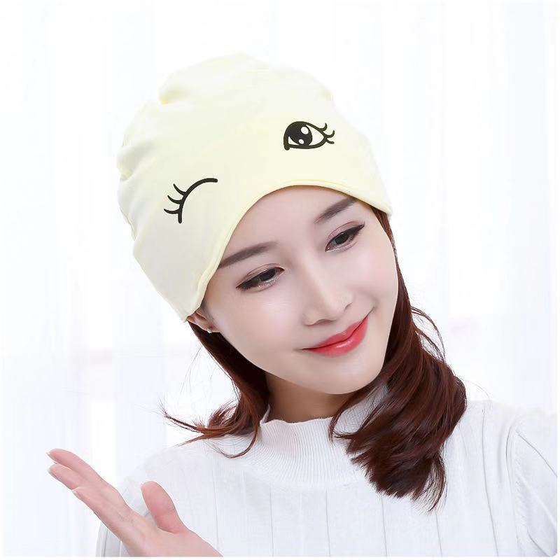 Chapeau de maternité femme enceinte, à capuche en coton, mignon, à empiler, multifonctionnel, à capuche, naturel: 02