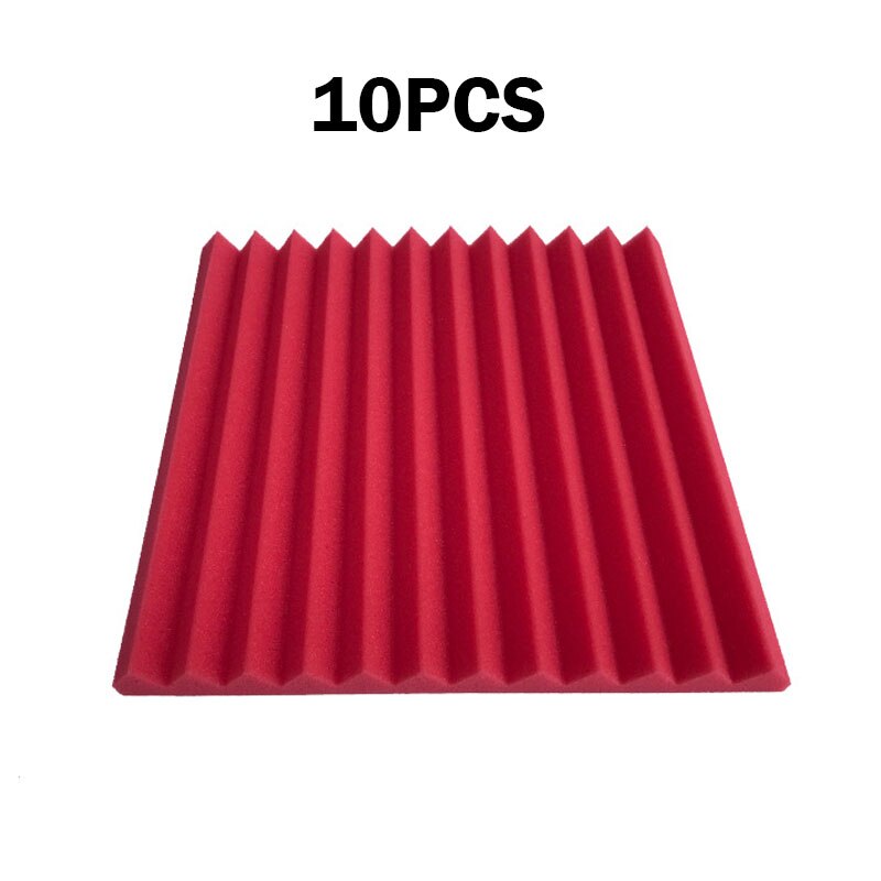 Acoustic Panels Soundproofing Foam Acoustic Sponge Wedges for Recording Studios Office Gaming Rooms Home Entertainment Theaters: 10pcs red