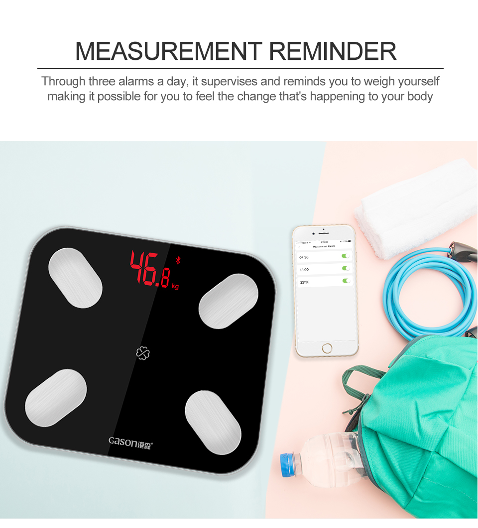 GASON S4 báscula de grasa corporal piso científico inteligente electrónico peso digital Balance de baño balanza Bluetooth balanza de precisión