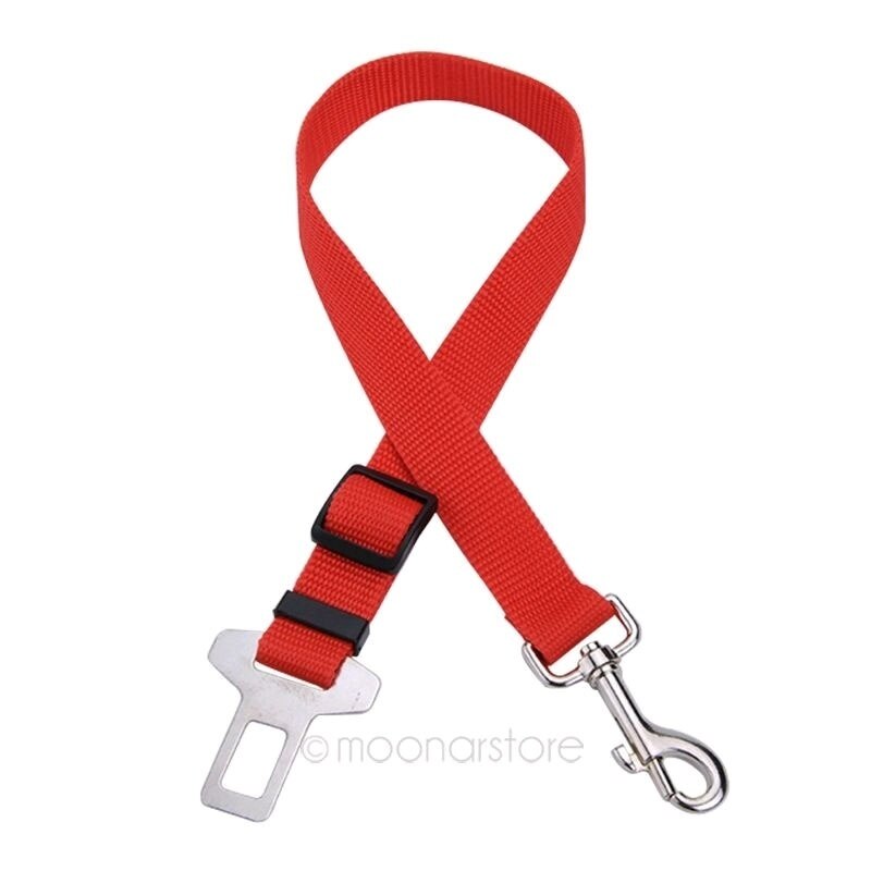 Pet Hond Kat Autogordel Voor Accessoires Dier Verstelbare Lead Leash Reizen Belt Safety Lead Voertuig Veiligheidsgordel Voor Hond kat: Red