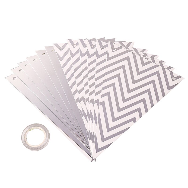 Nordic Stijl Rose Gouden Driehoek Wave Bunting Adult Party Sfeer Decoratie: silver