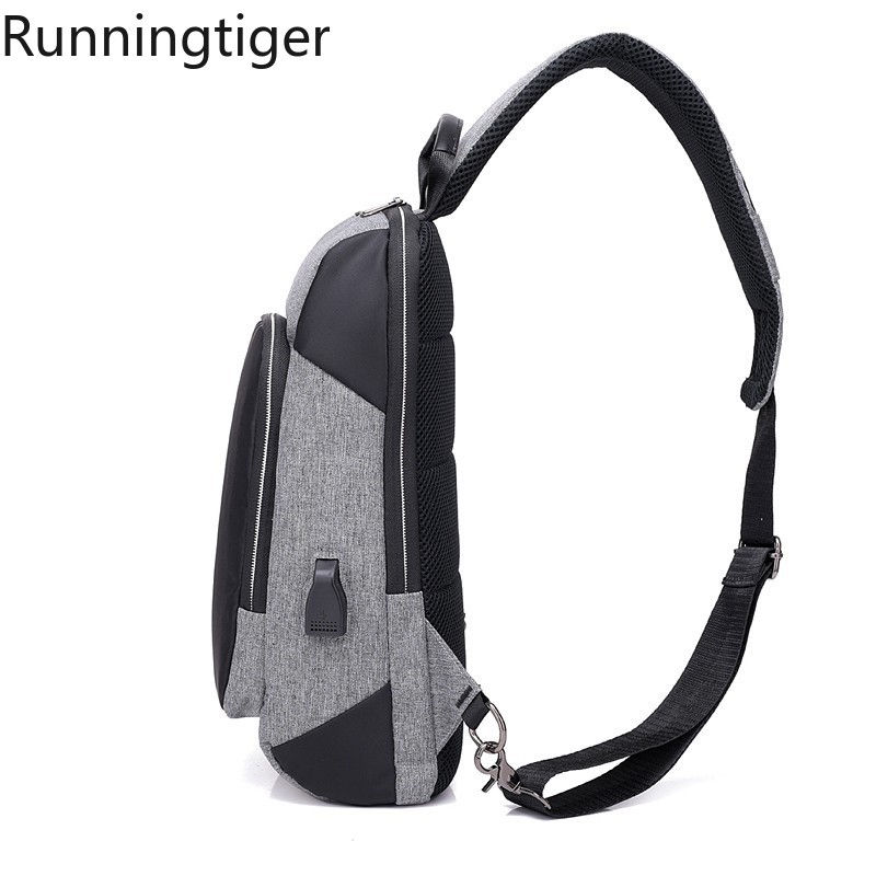 Multifunction WoMen Crossbody Bags USB Charging Chest Pack Short Trip Messengers Chest Bag Repellent Boys Shoulder Bag