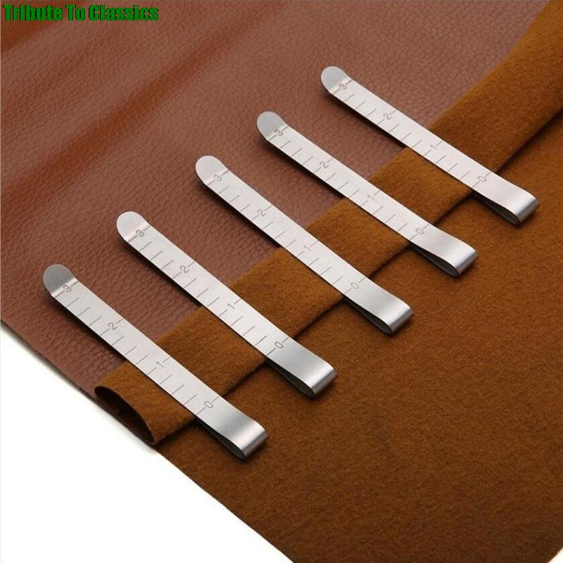 5pcs Metal Sewing Crimping Clip Stainless Steel Hemming Clips Ruler