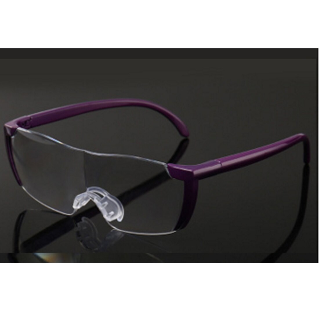 250 Degree Vision Glasses Magnifier Magnifying Eyewear Reading Glasses Portable For Parents: Purple Type A
