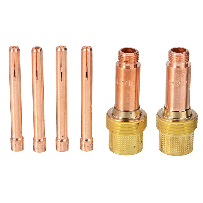 14Pcs TIG Welding Torch Accessories Gas Lenses Set For WP-17 WP-18 WP-26 Nozzles Gas Lenses Kit Durable Practical Accessories