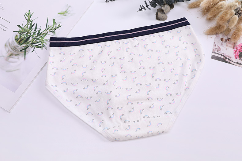 5pcs/lot Unicorn series ladies underwear girls cotton breathable printed style briefs AMA5283