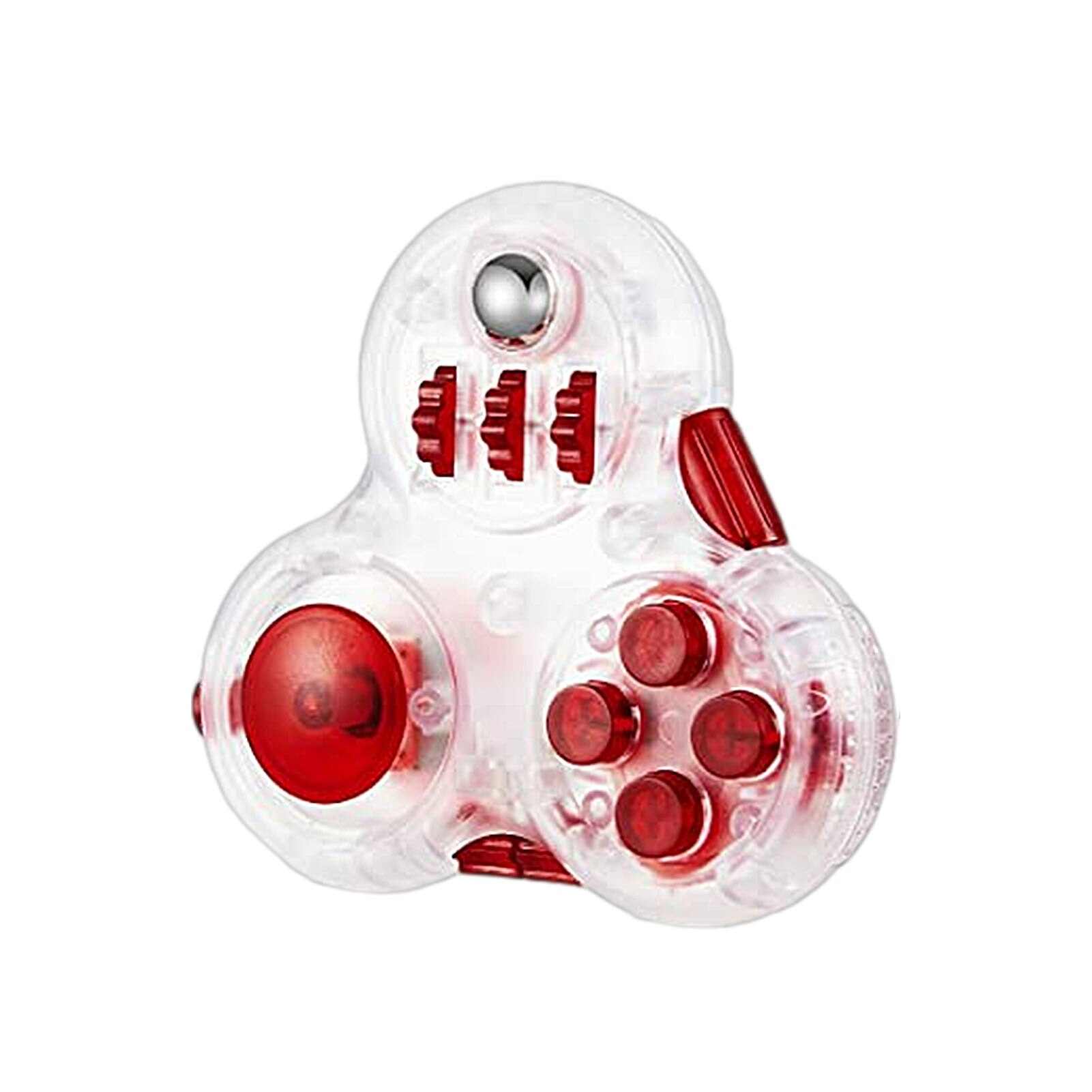 1 Pc Fidget Stress Reliever Fidget Pad Speelgoed Met 10 Fidget Vinger Kenmerken Speelgoed Voor Kinderen Volwassenen: Red