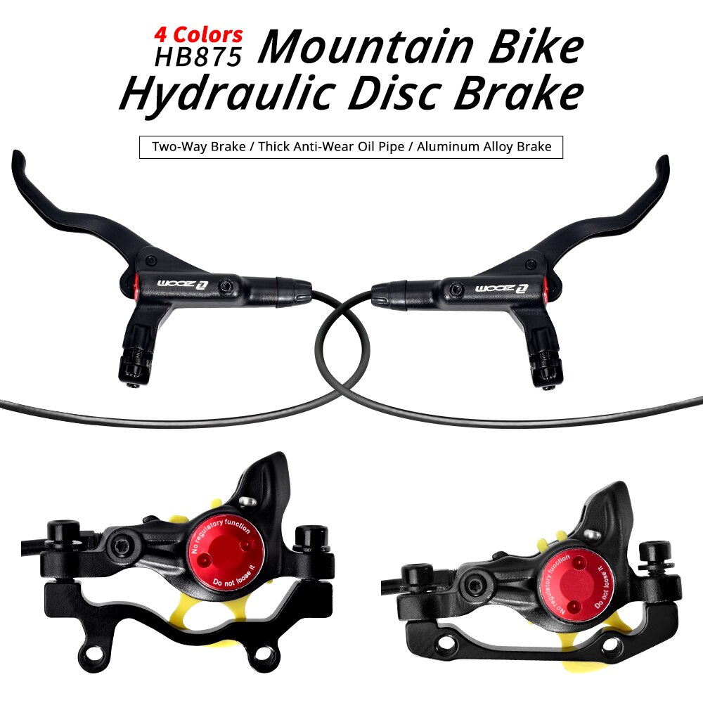 ZOOM-freno de disco hidráulico para bicicleta de montaña, tubo de aceite grueso, antidesgaste, aleación de aluminio, 4 colores, HB-875