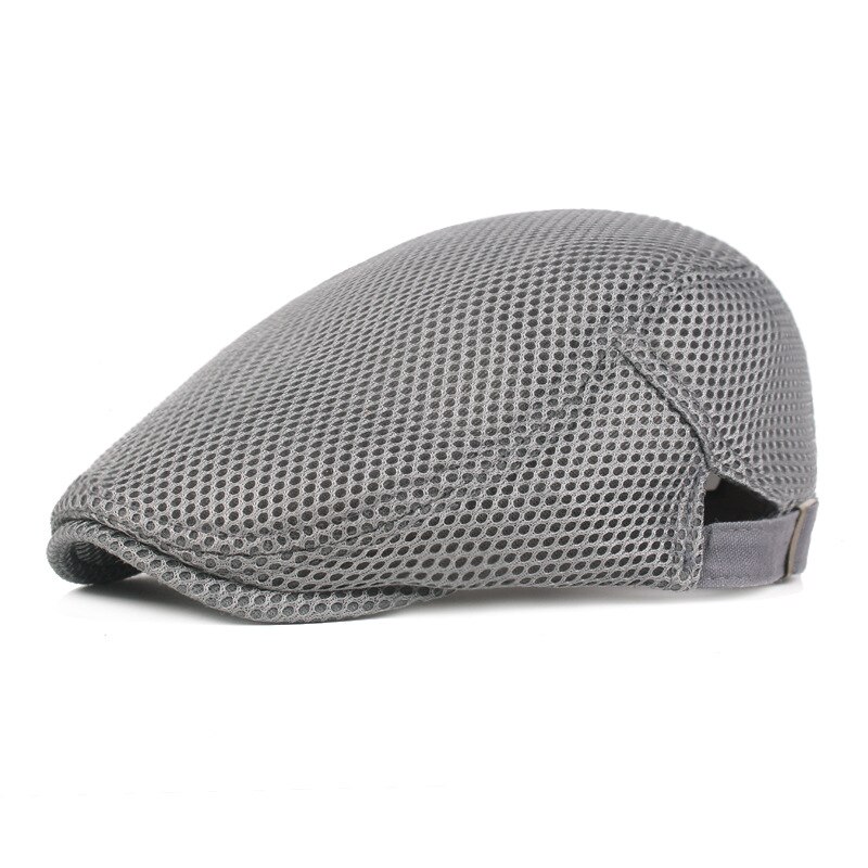 Summer Mesh Beret Hats for Men Women Casual Unisex Denim Beret Caps OutDoors Flat Cap: light gray